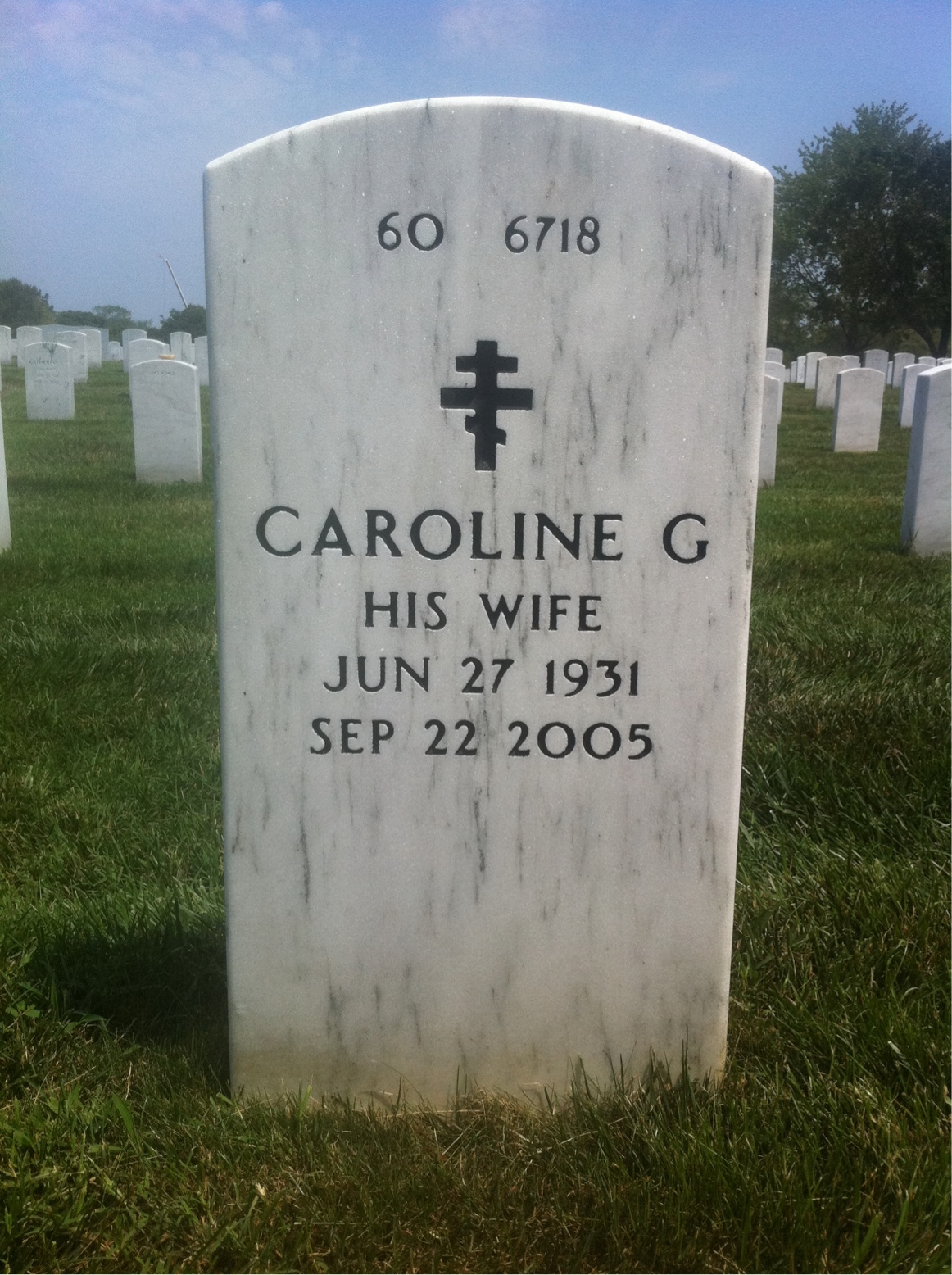 Back of headstone — Howard Crispin