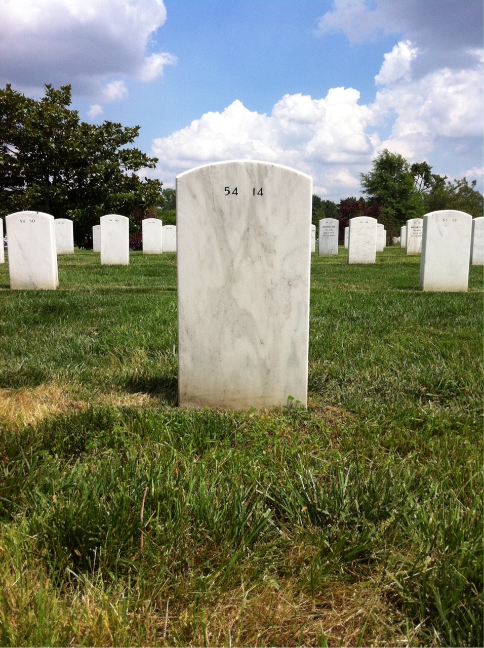 Back of headstone — Jack Young