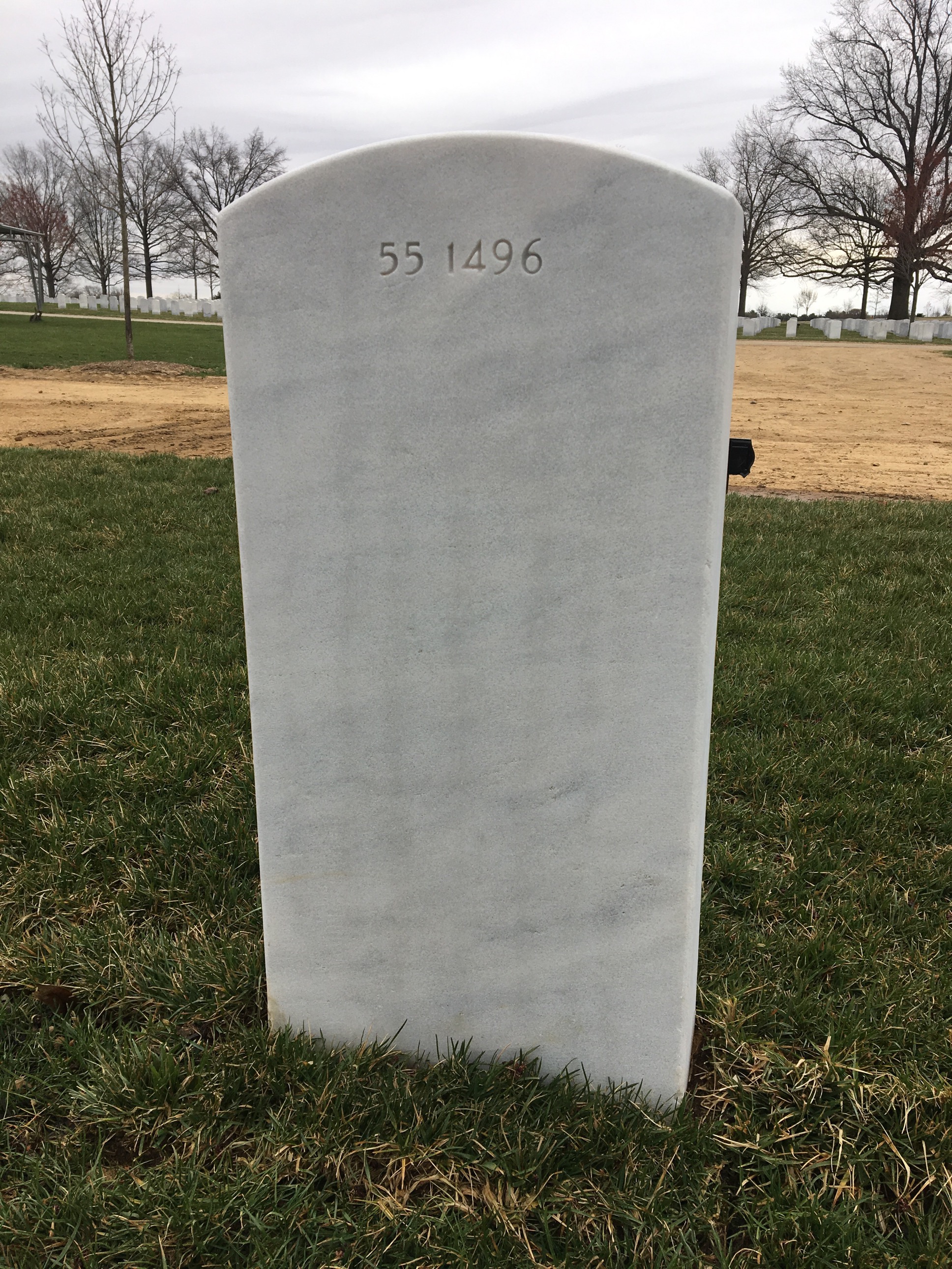 Back of headstone — William John Meisel