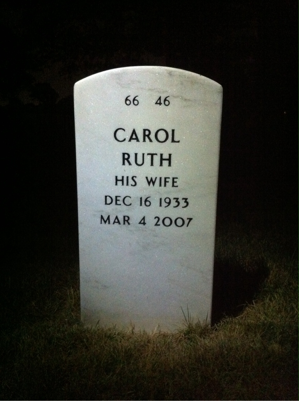Back of headstone — Clarion Hoggard