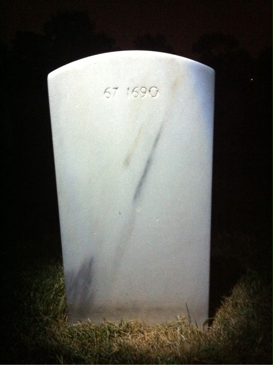 Back of headstone — David Antalec