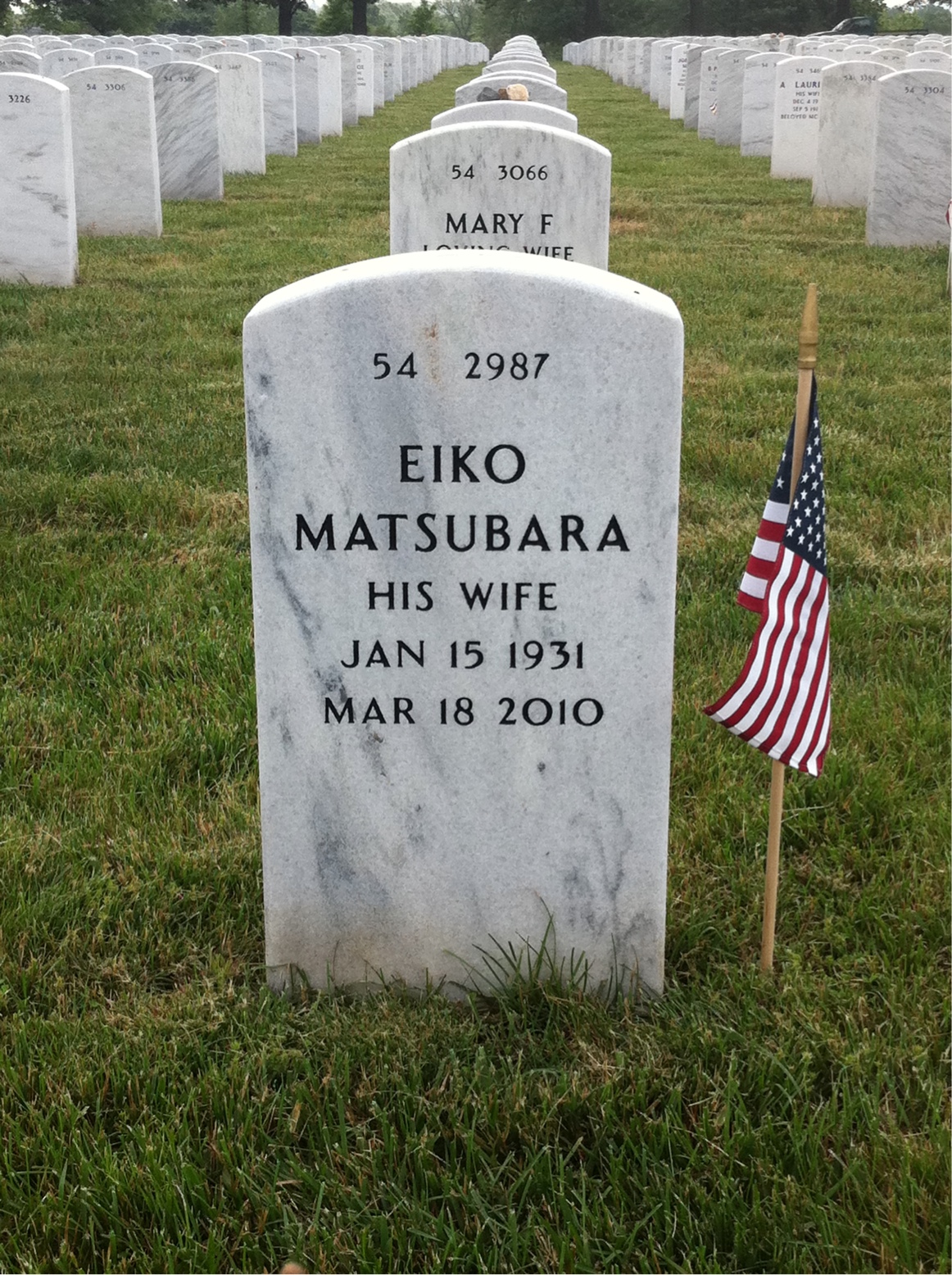Back of headstone — Glenn Reisling