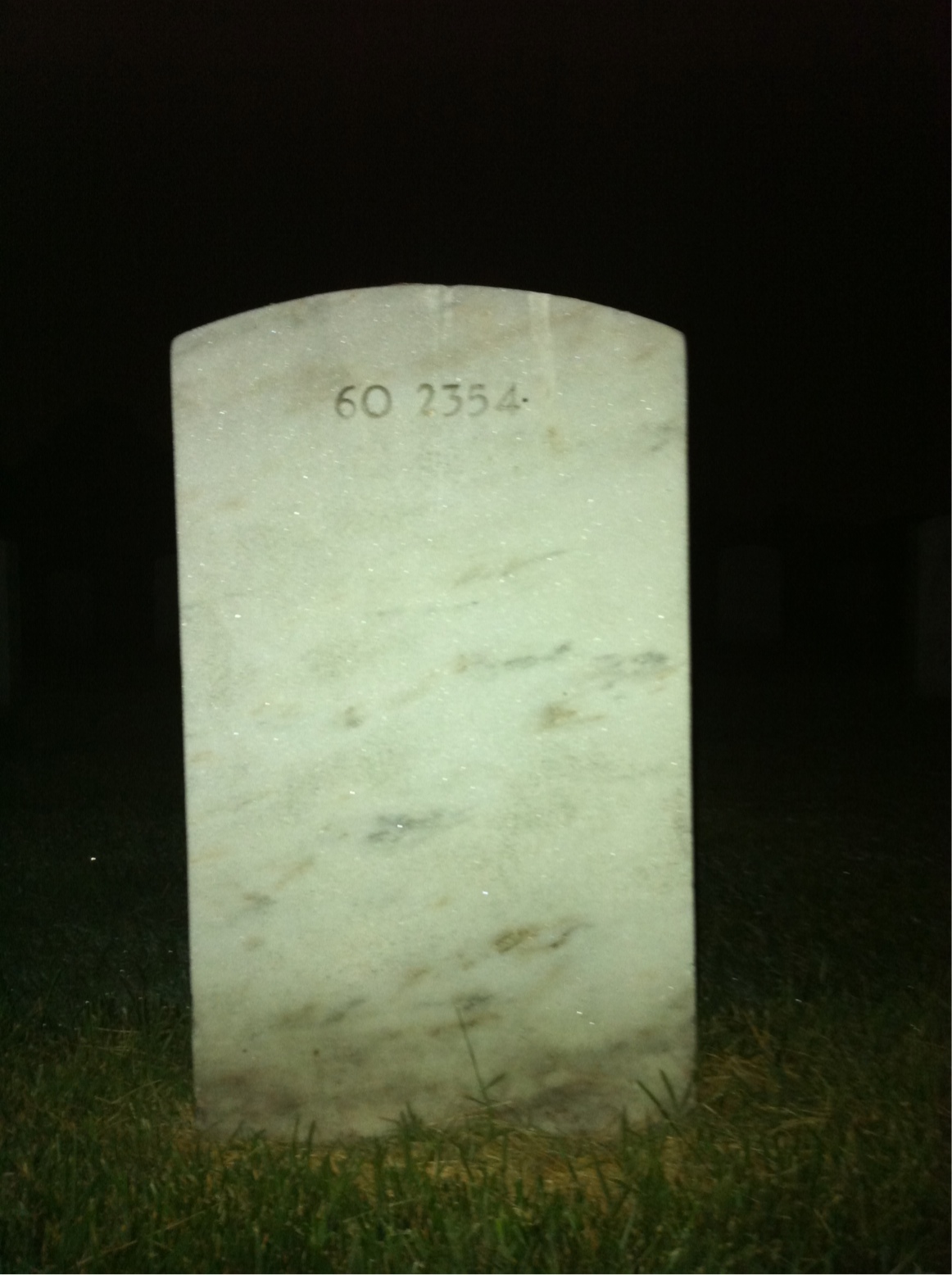 Back of headstone — Clyde Morgan