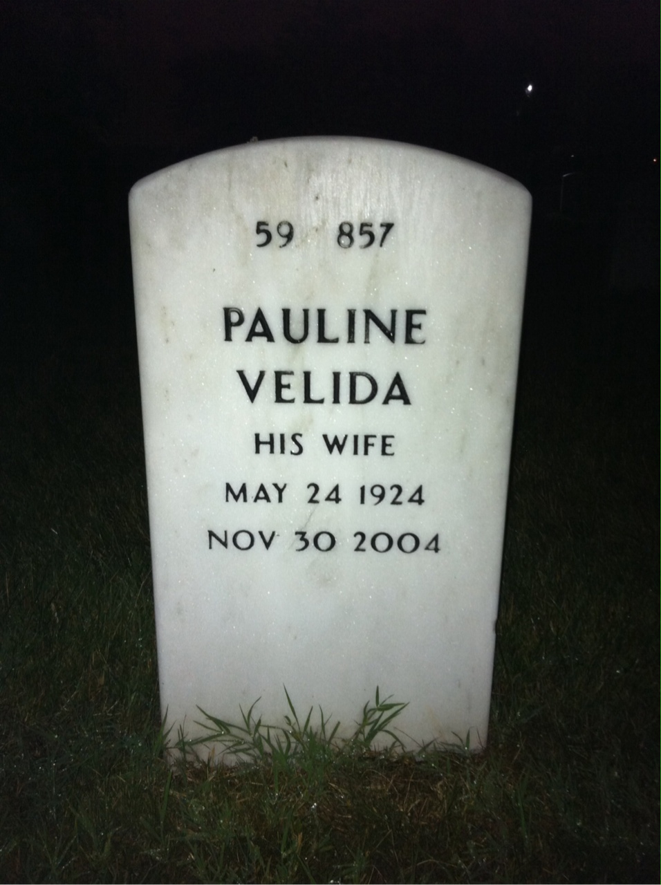 Back of headstone — John Knipple