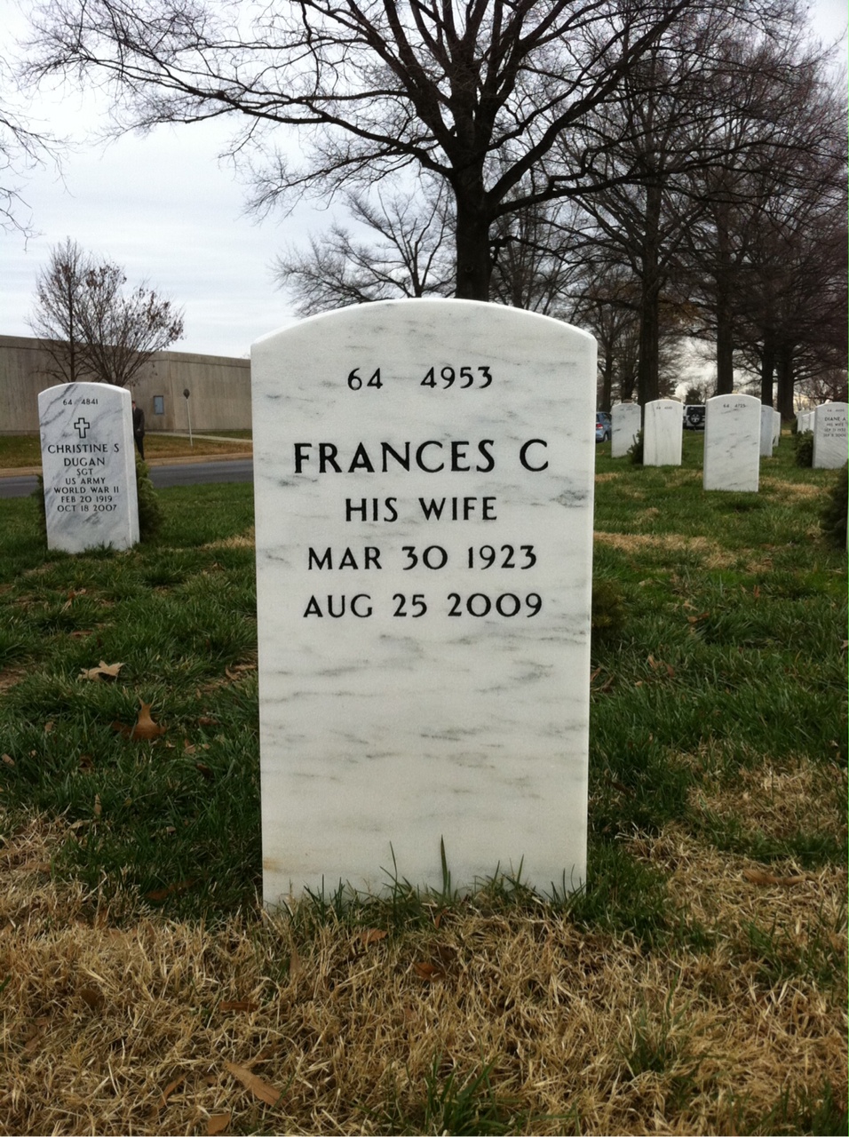 Back of headstone — Leroy Huffstickler