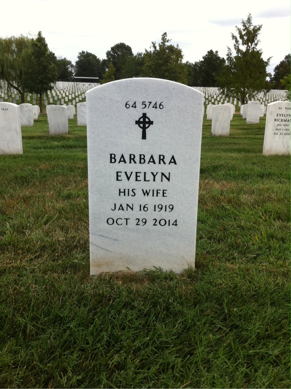 Back of headstone — Robert Dokken