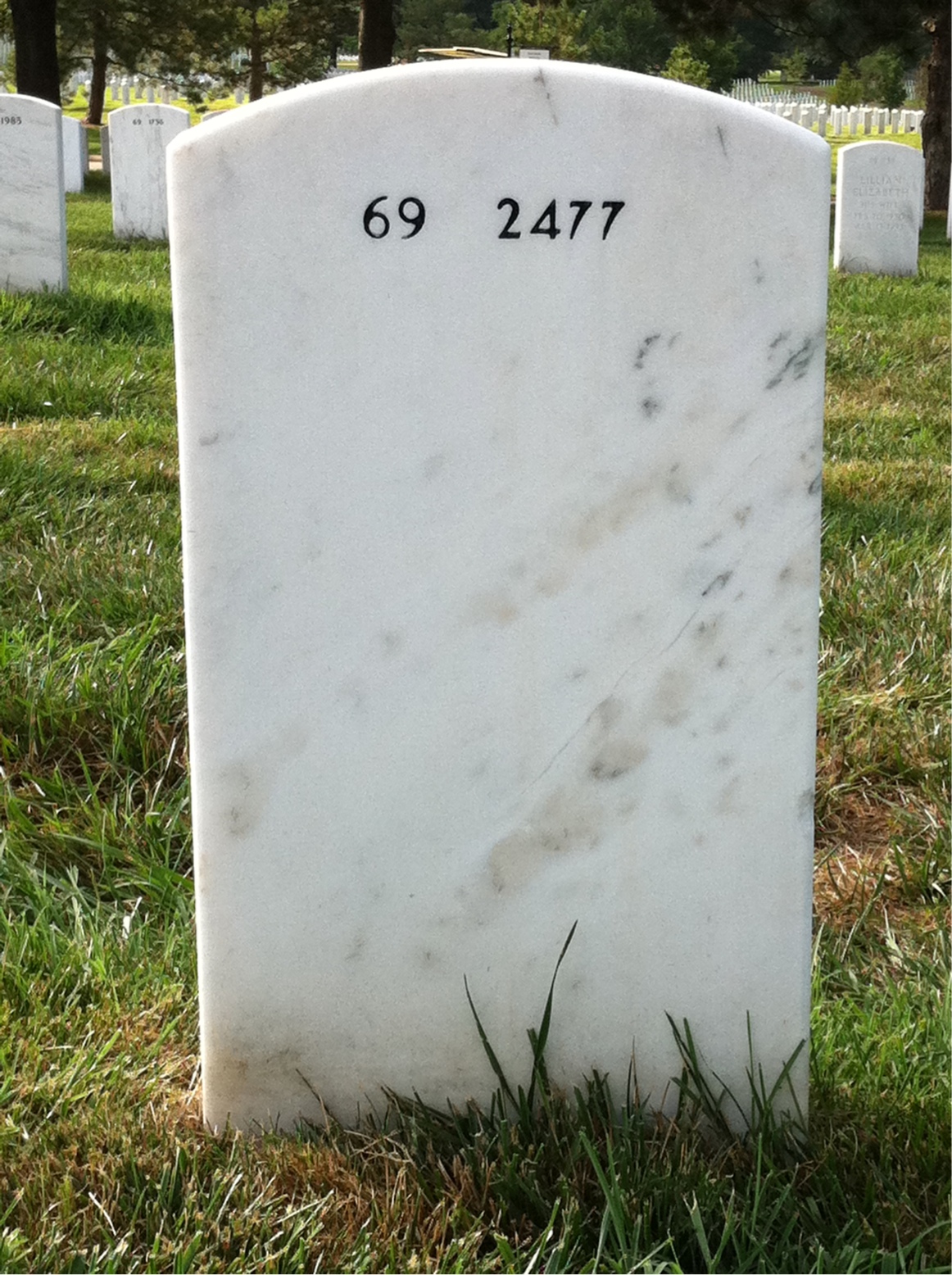 Back of headstone — Clyde Cabo