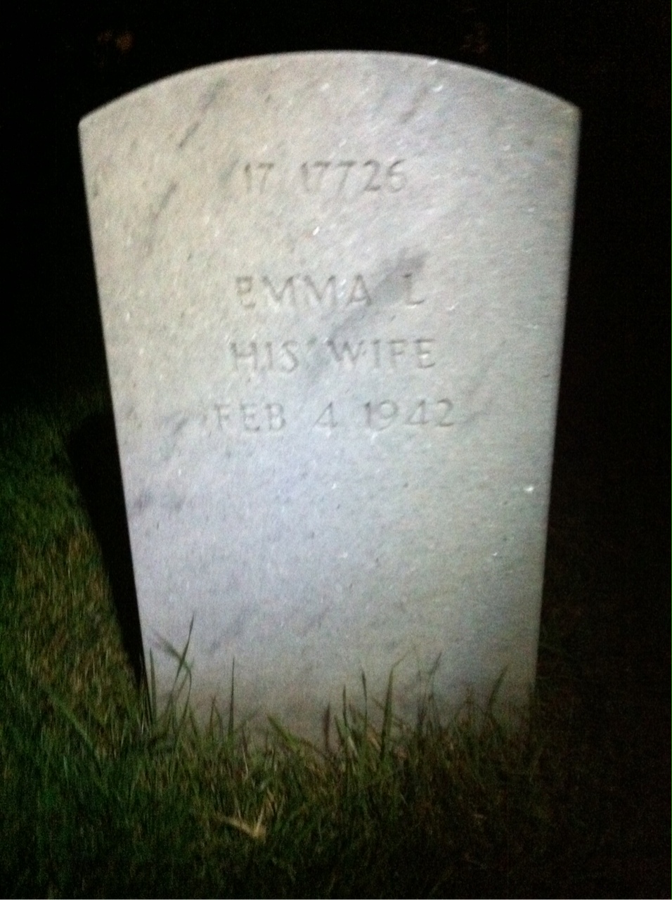 Back of headstone — Joseph Morgan