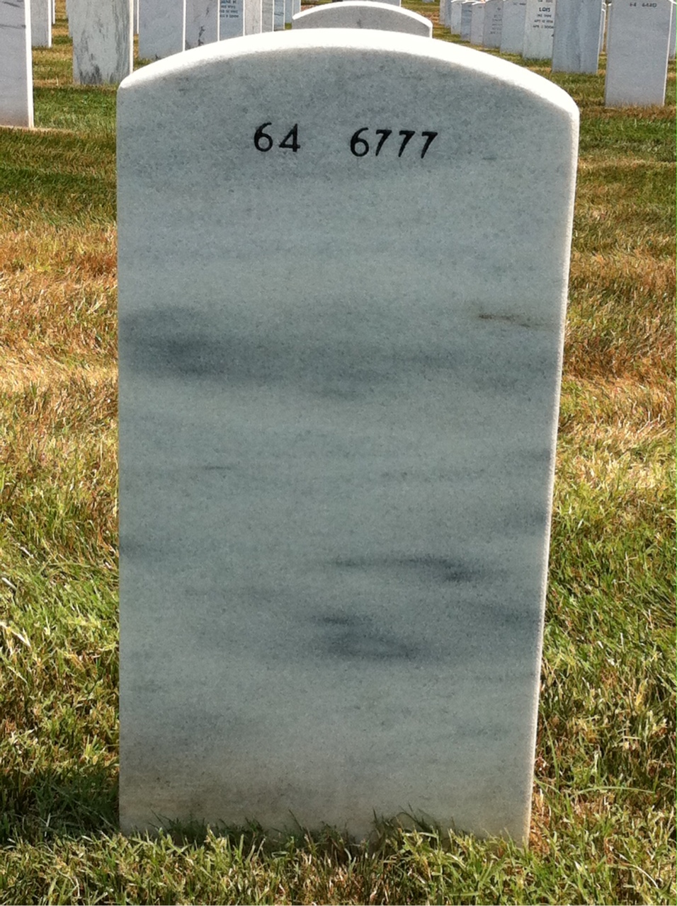 Back of headstone — Anthony Born