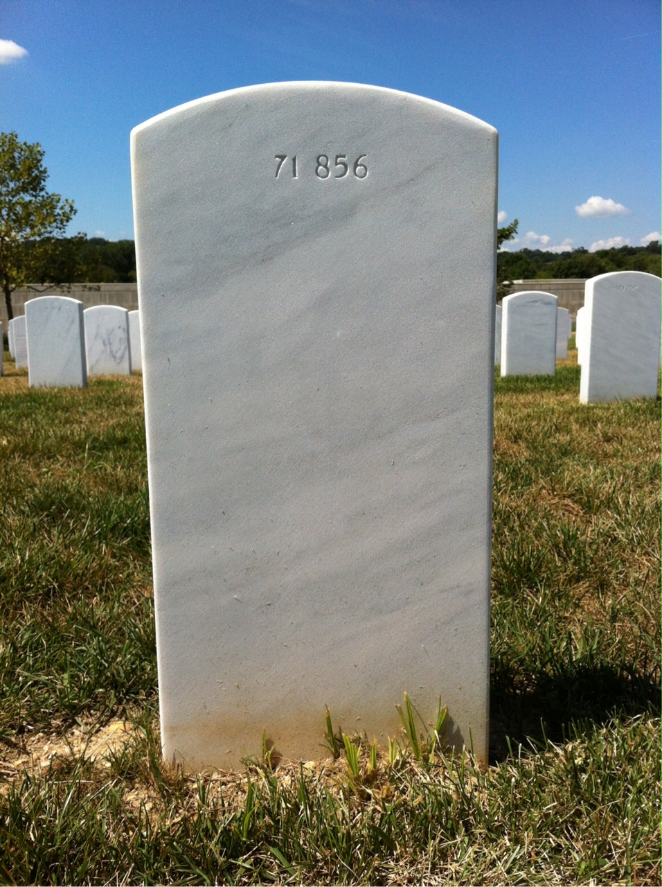 Back of headstone — Robert Miller