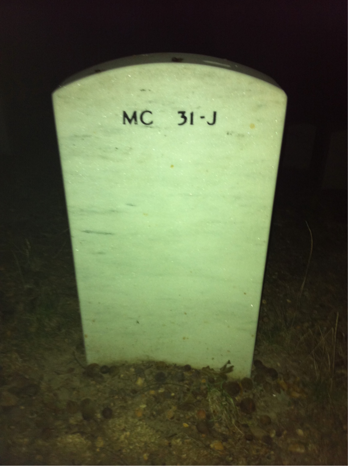 Back of headstone — Larry Norton
