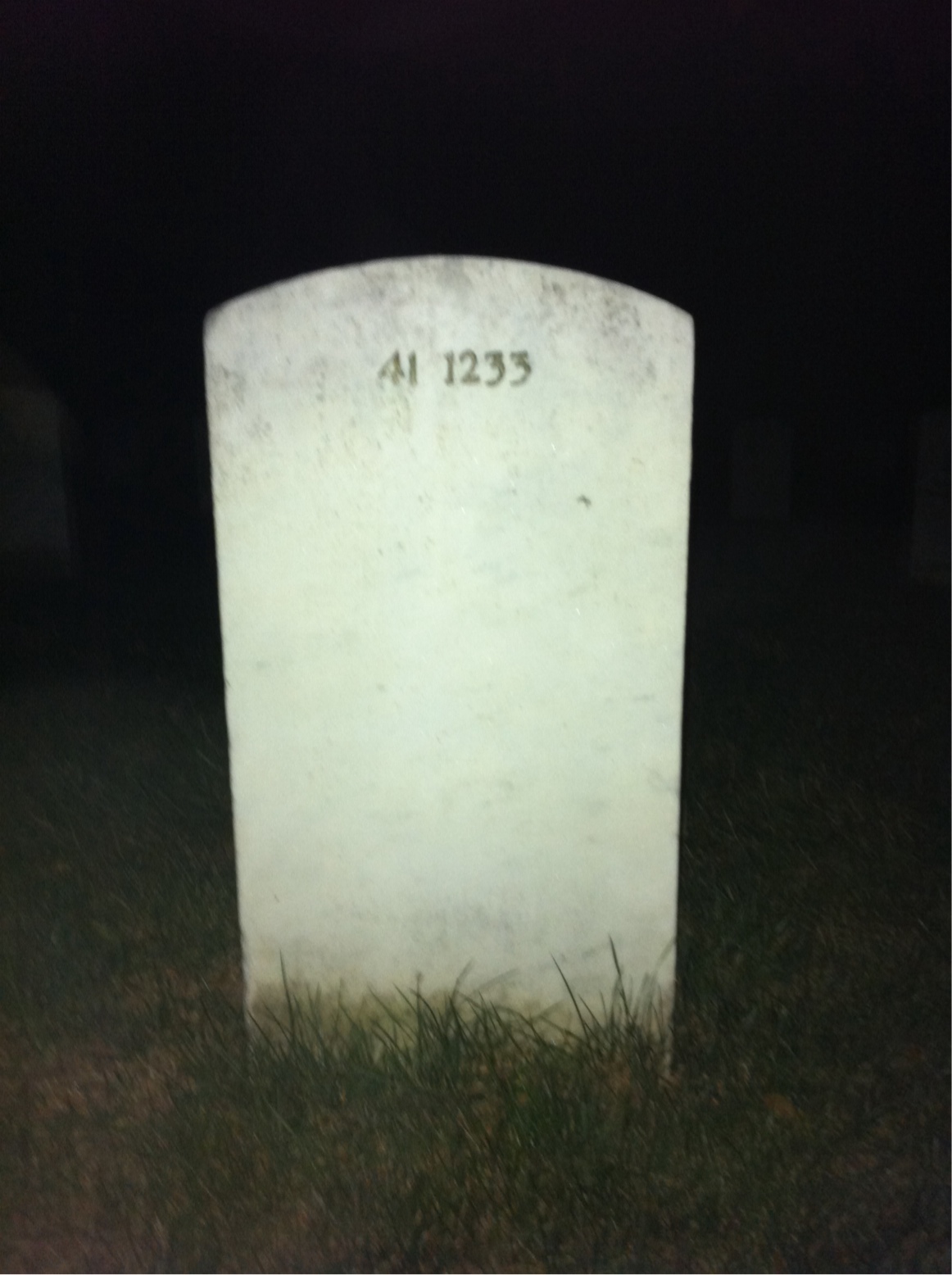 Back of headstone — Samuel M Richardson
