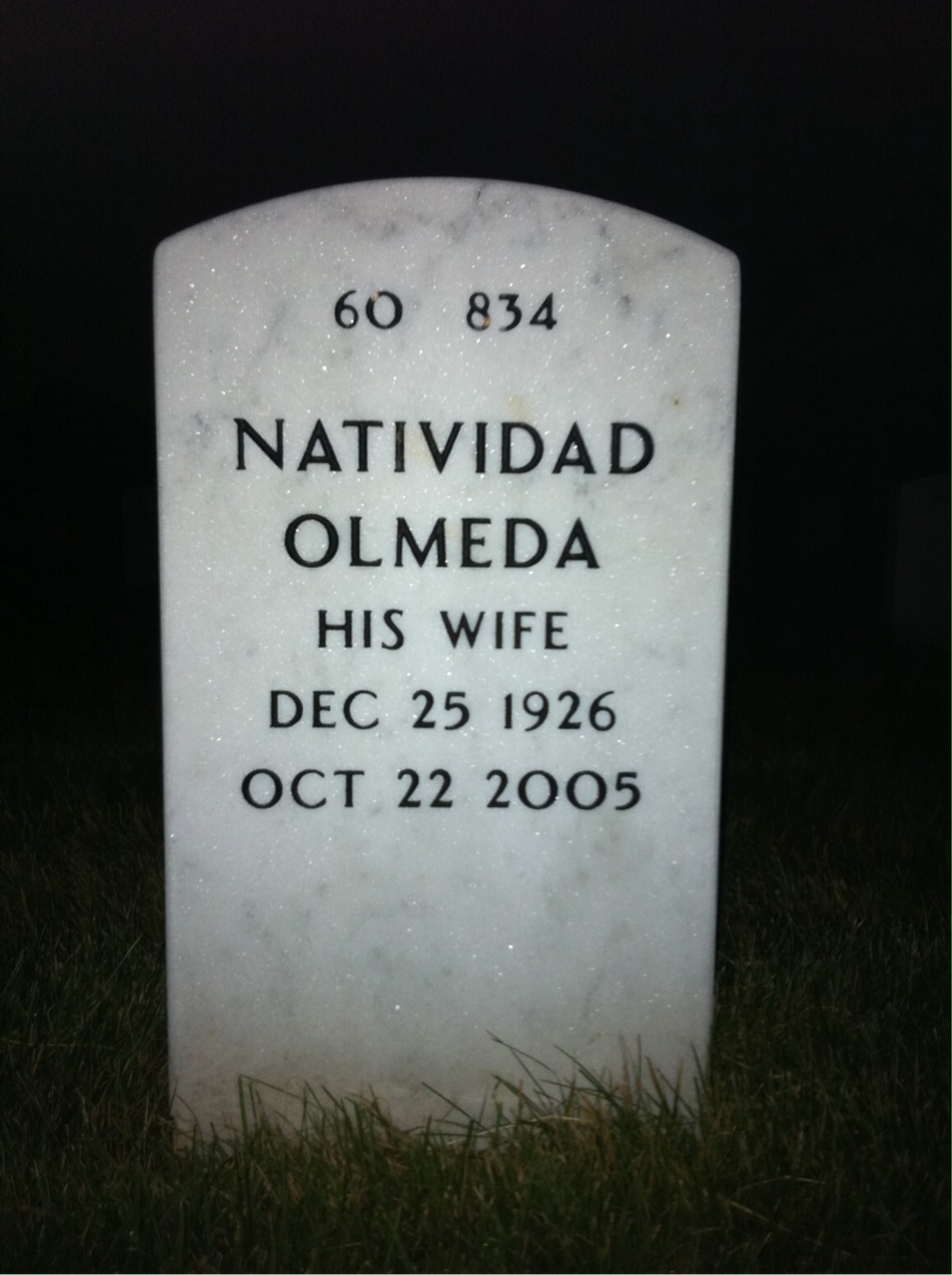 Back of headstone — John Miller