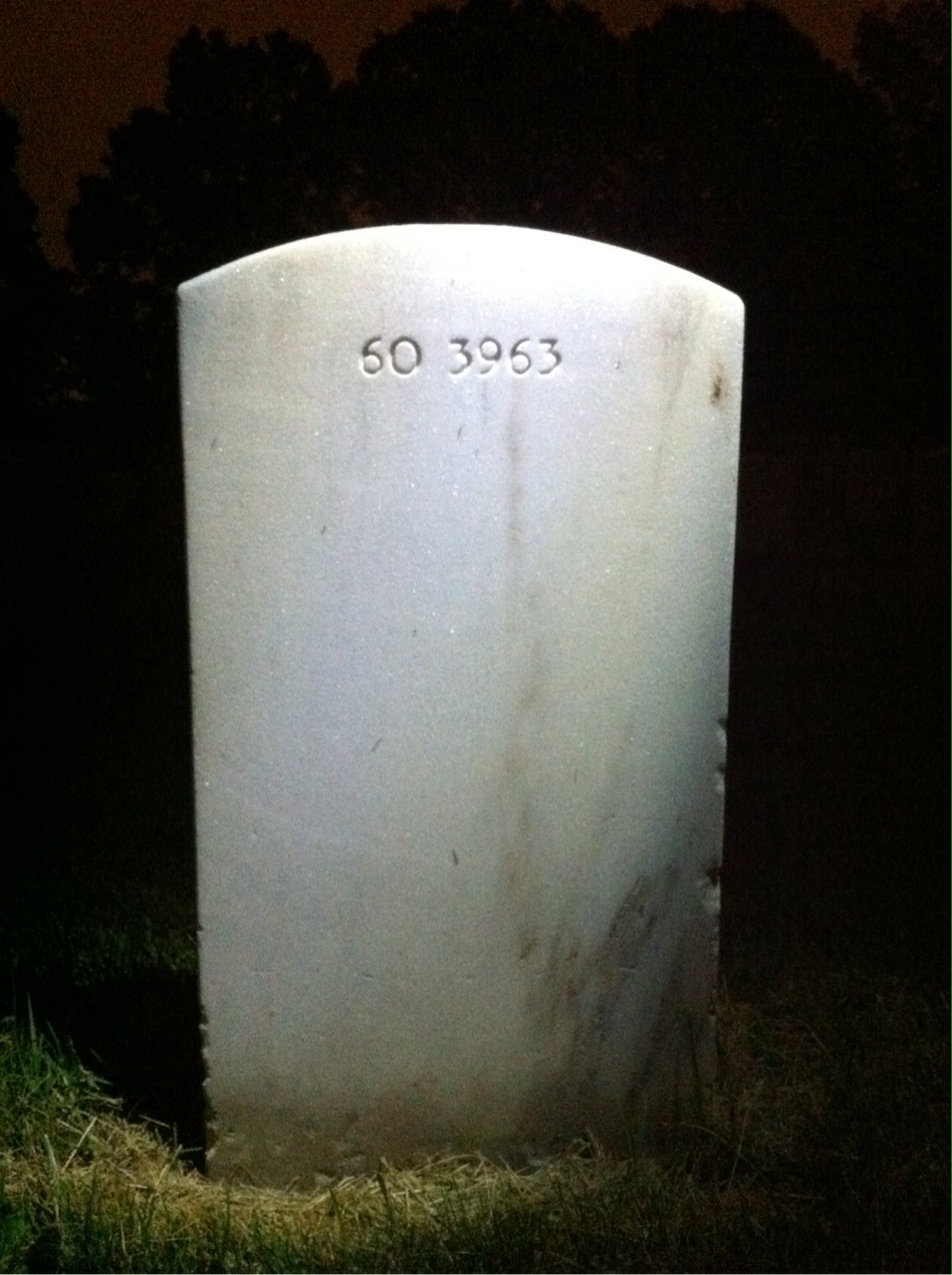 Back of headstone — Trevor Campbell