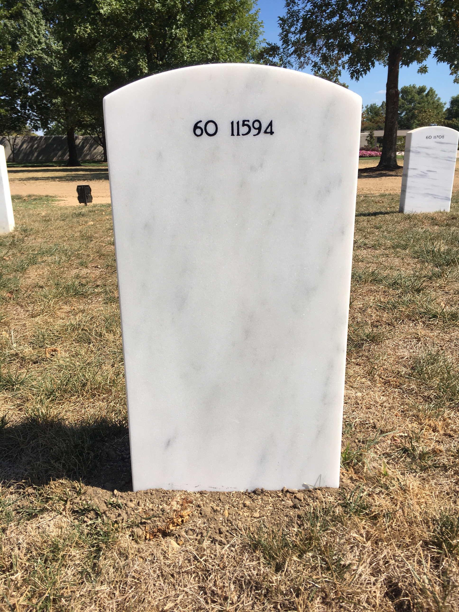 Back of headstone — Zachary Walz