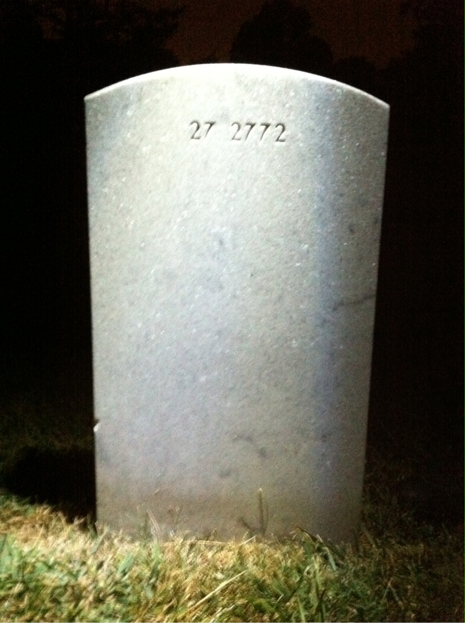 Back of headstone — James Barrett