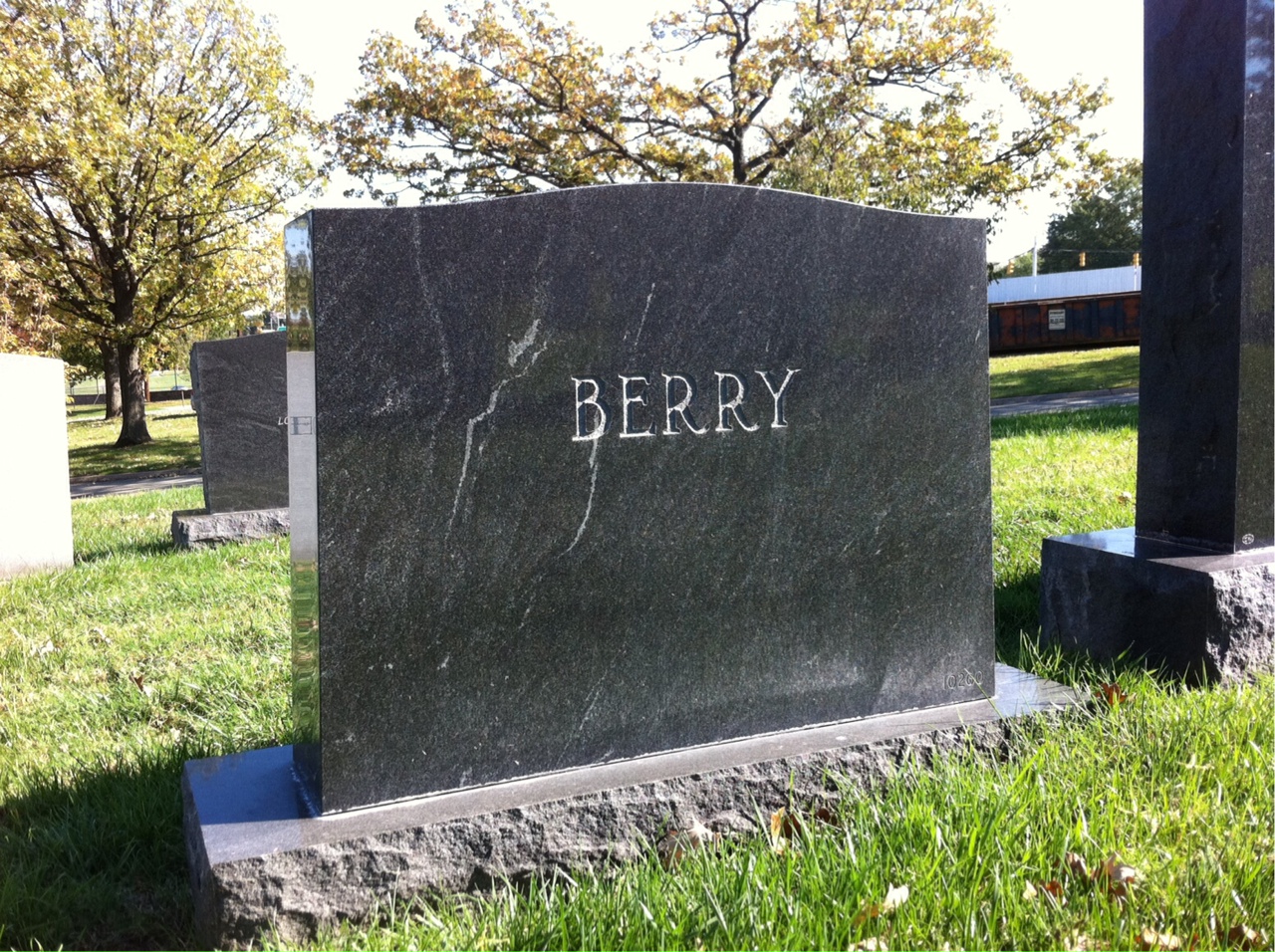Back of headstone — Eugene Berry