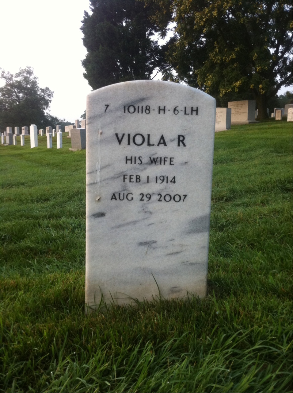 Back of headstone — William Wisner
