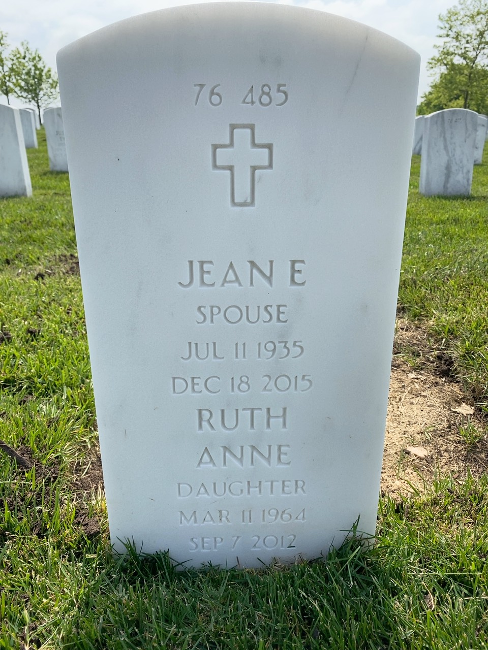 Back of headstone — William Charles Hill
