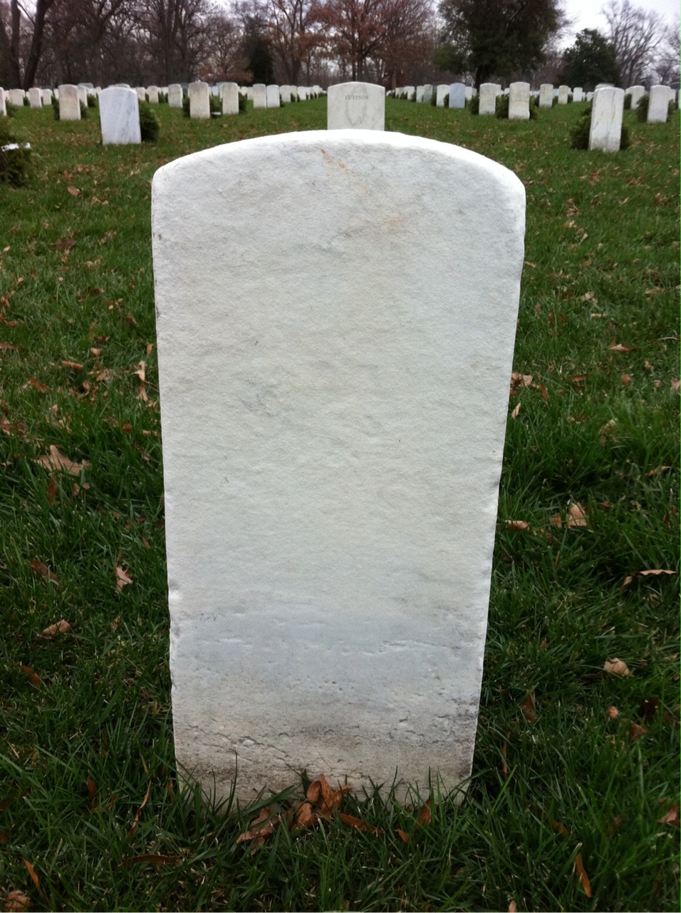 Back of headstone — Michael Crist