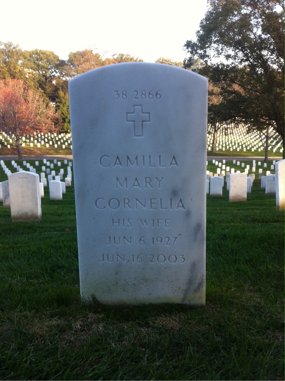 Back of headstone — Dana Slack