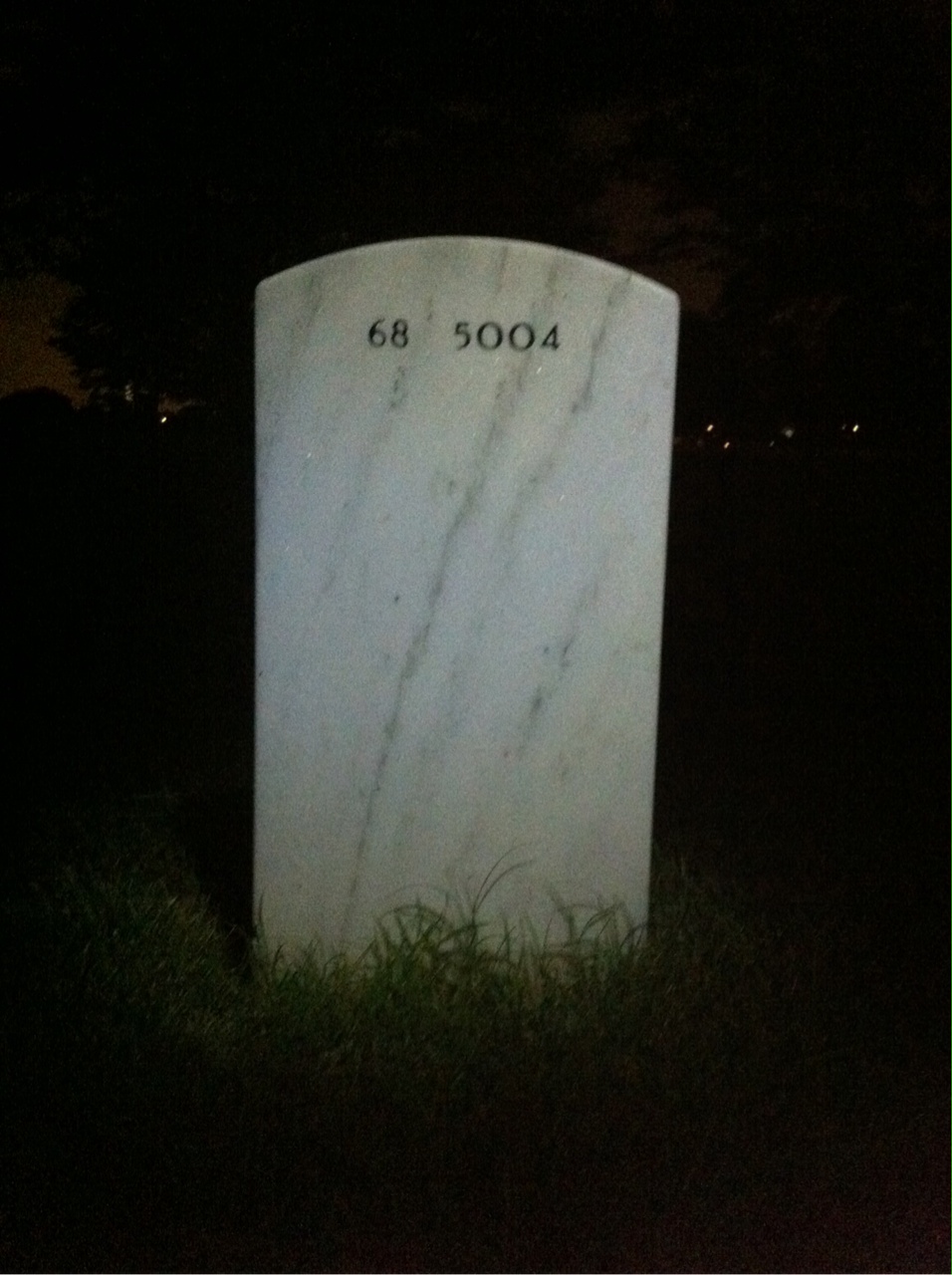 Back of headstone — George Kinney