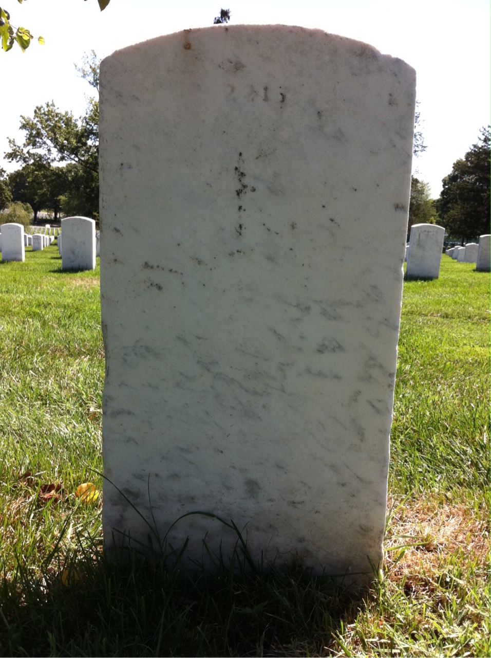 Back of headstone — Arnold Mitchell