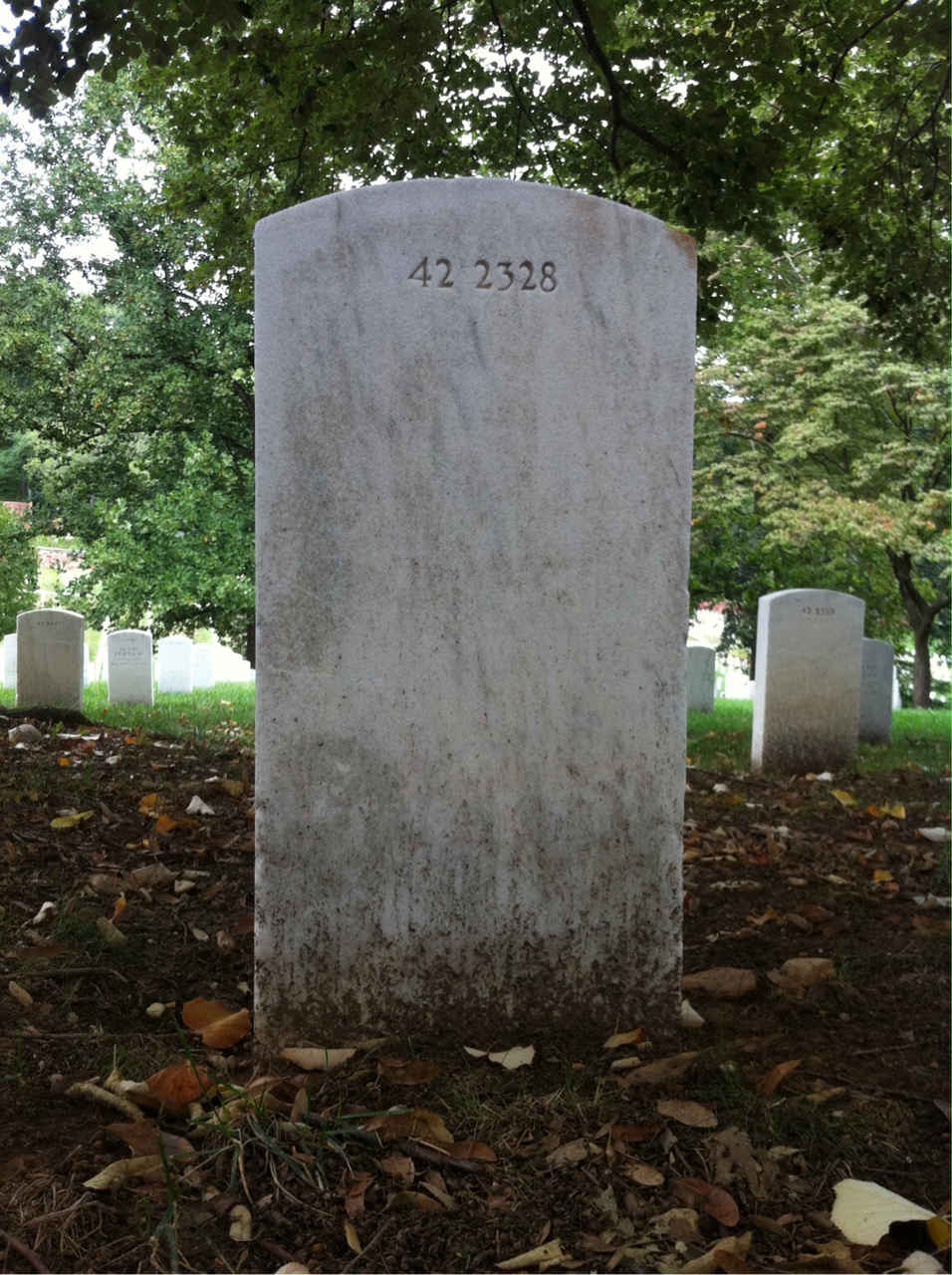 Back of headstone — Warren Baker