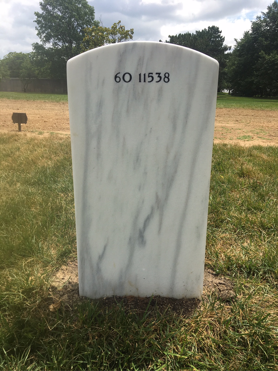 Back of headstone — Walter L Wood
