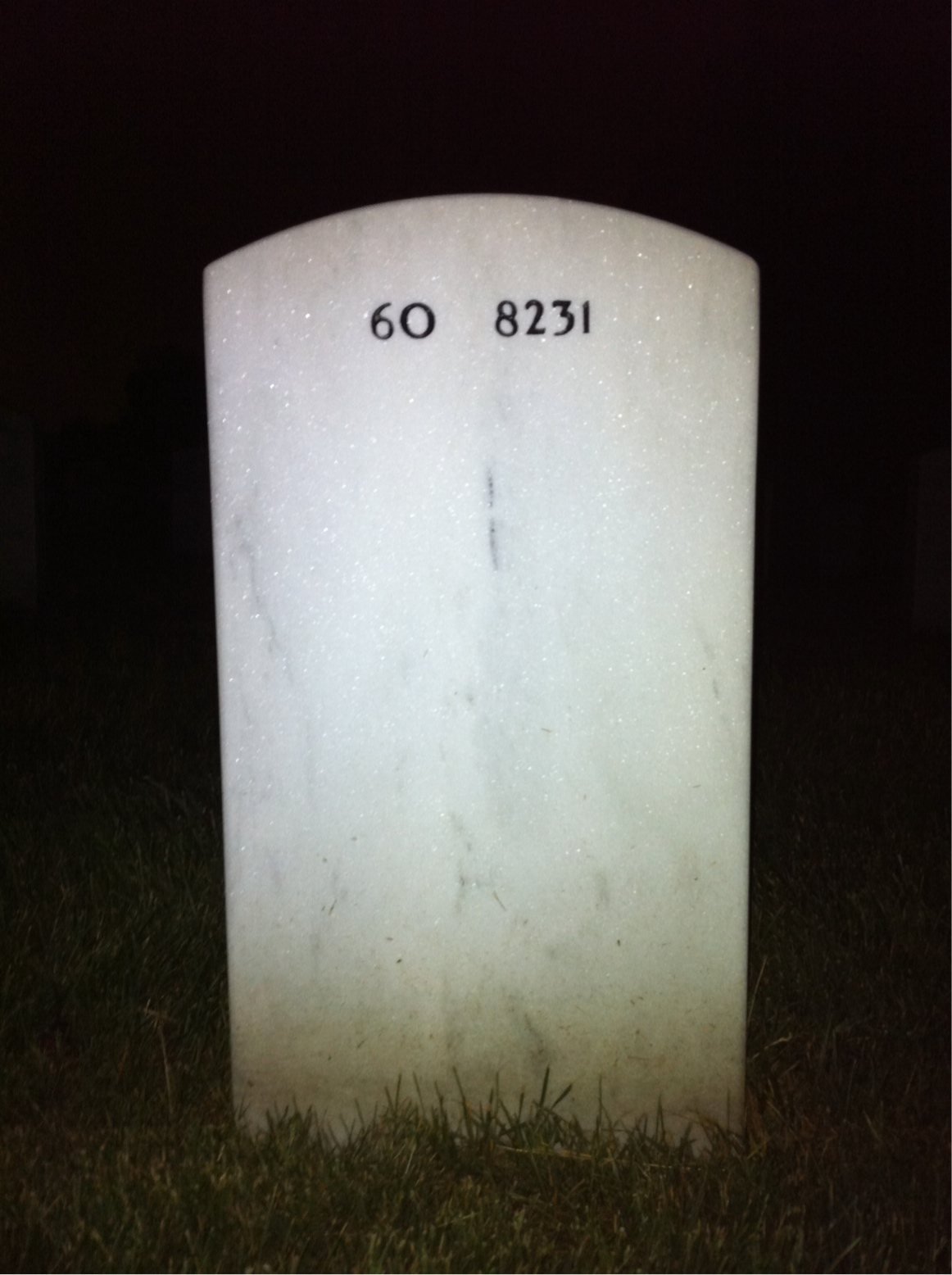Back of headstone — Troy Ezernack