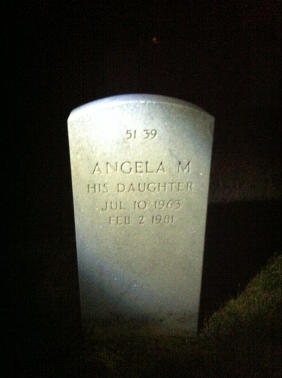 Back of headstone — Joseph Morris