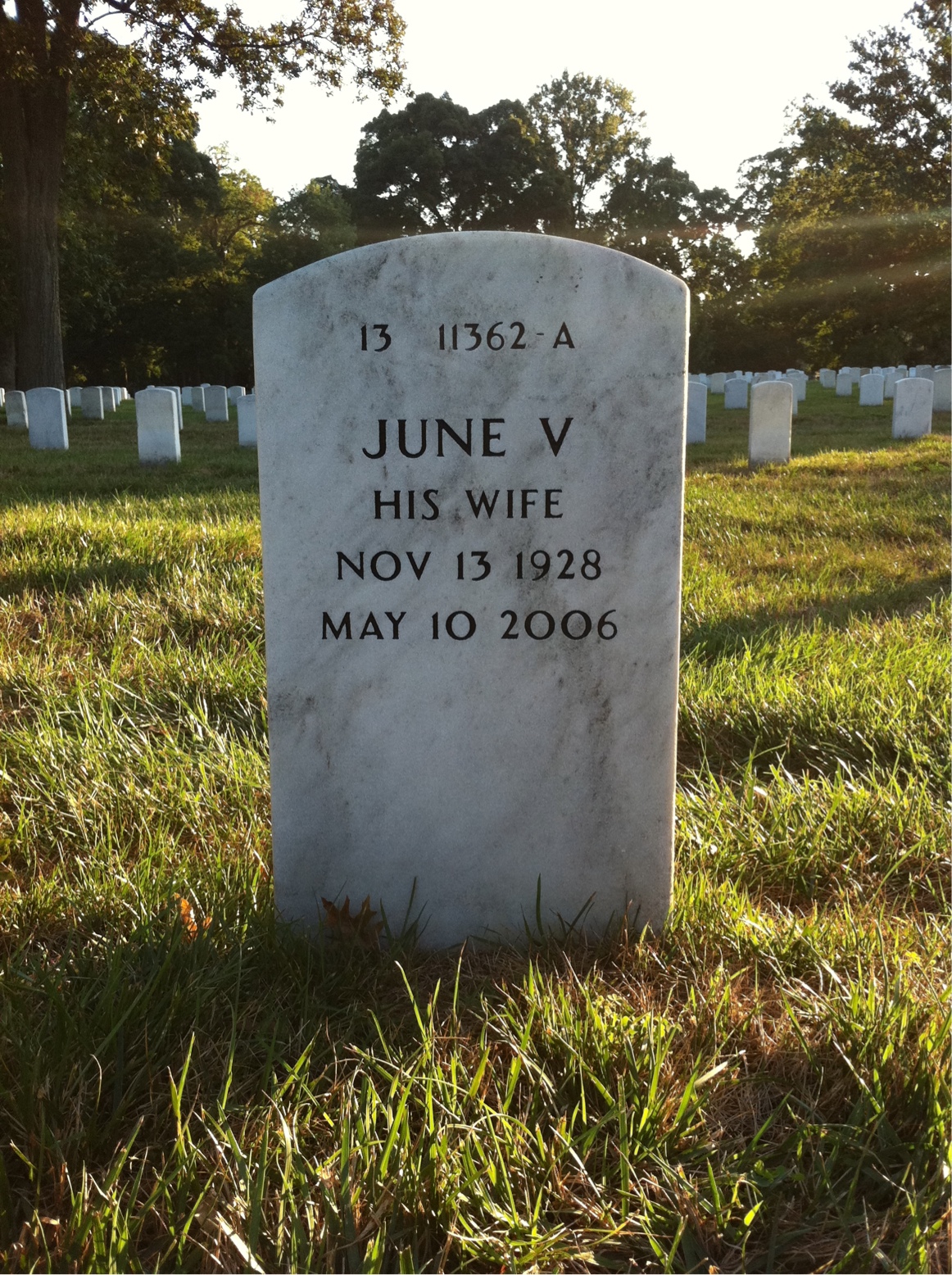 Back of headstone — Arthur Becker