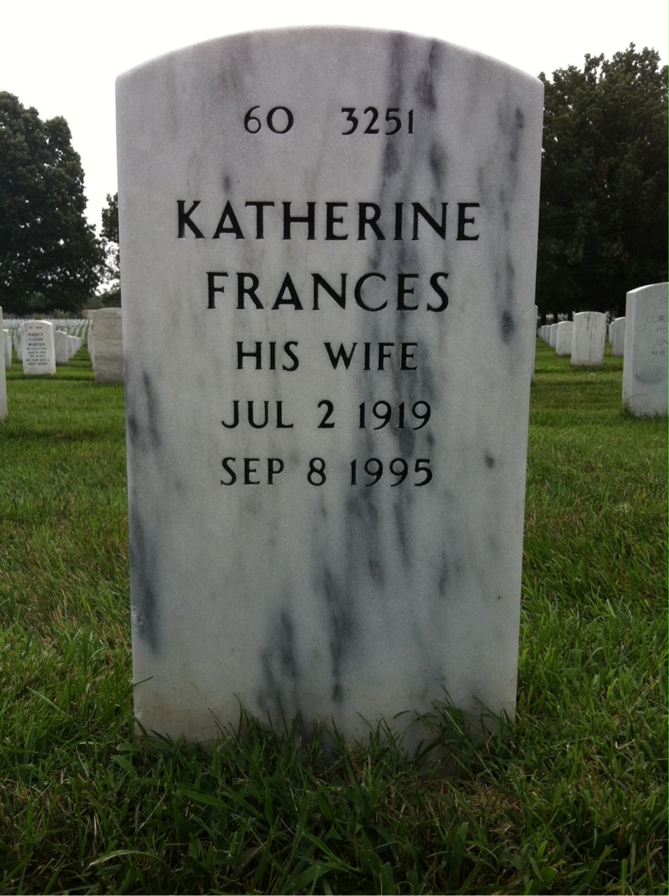 Back of headstone — William Lehman
