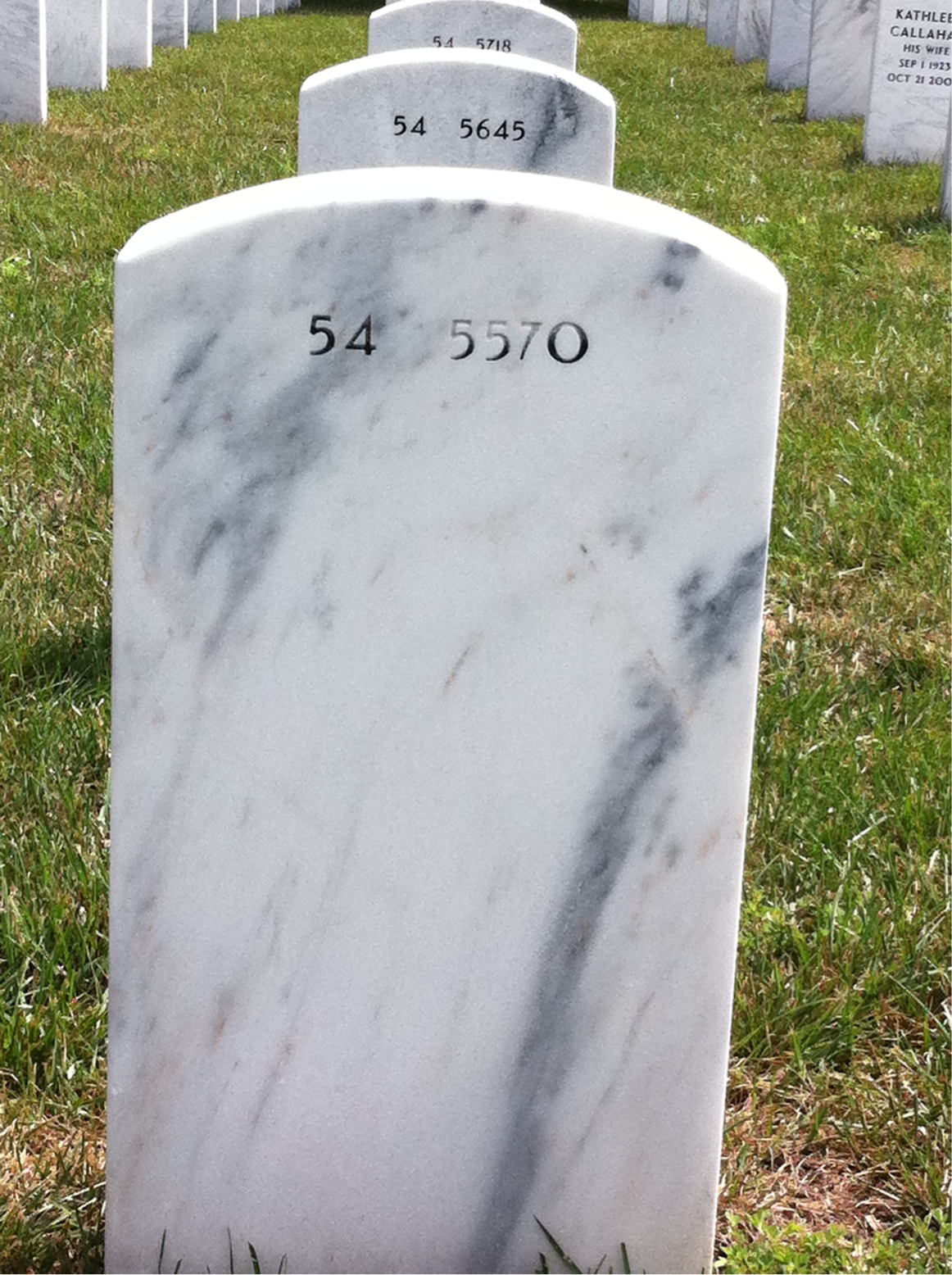Back of headstone — Samuel Cunningham