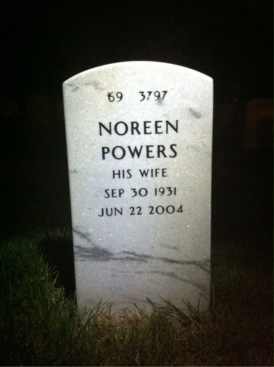 Back of headstone — Norman Rial