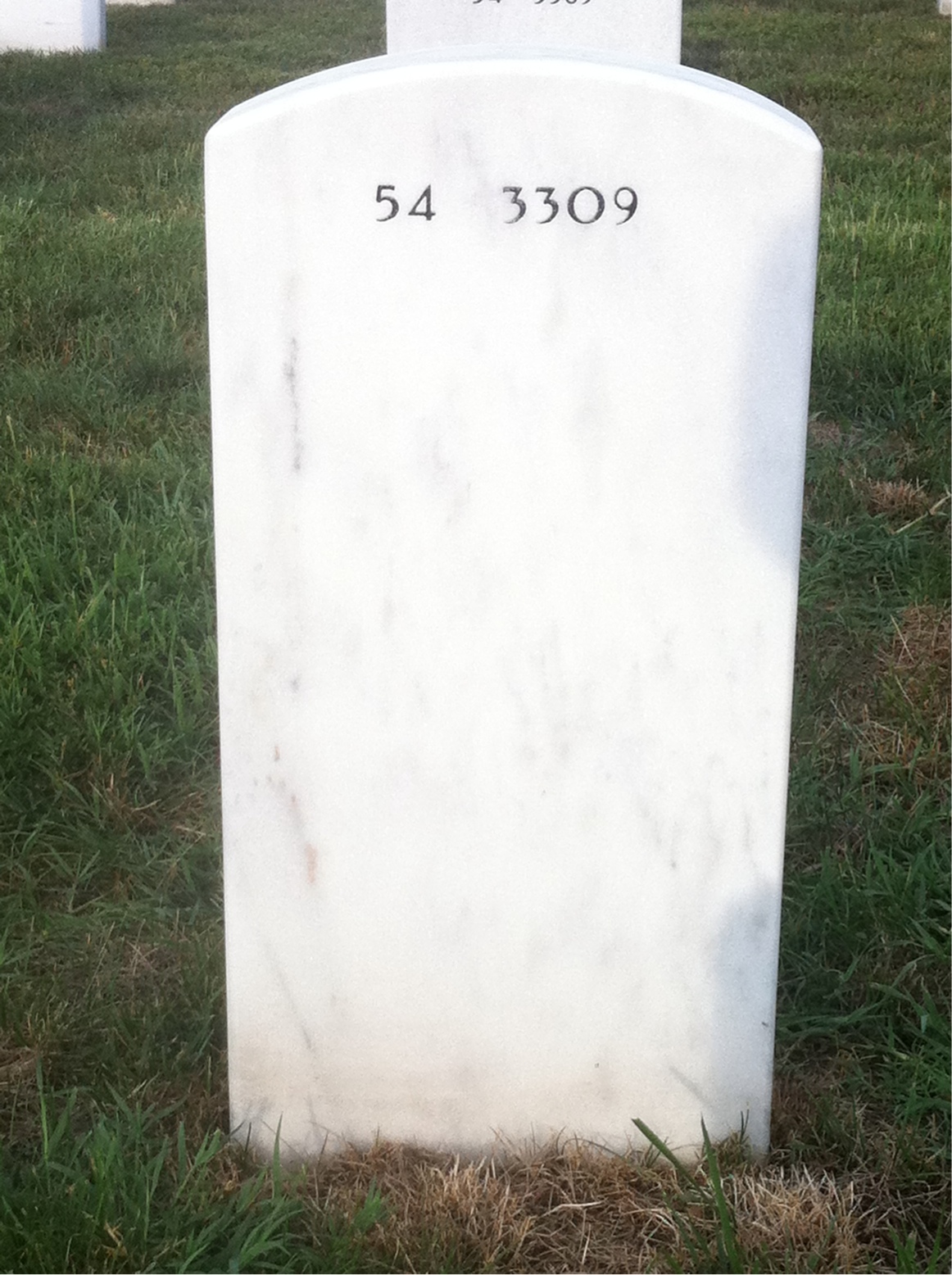 Back of headstone — Nicholas Hlywa