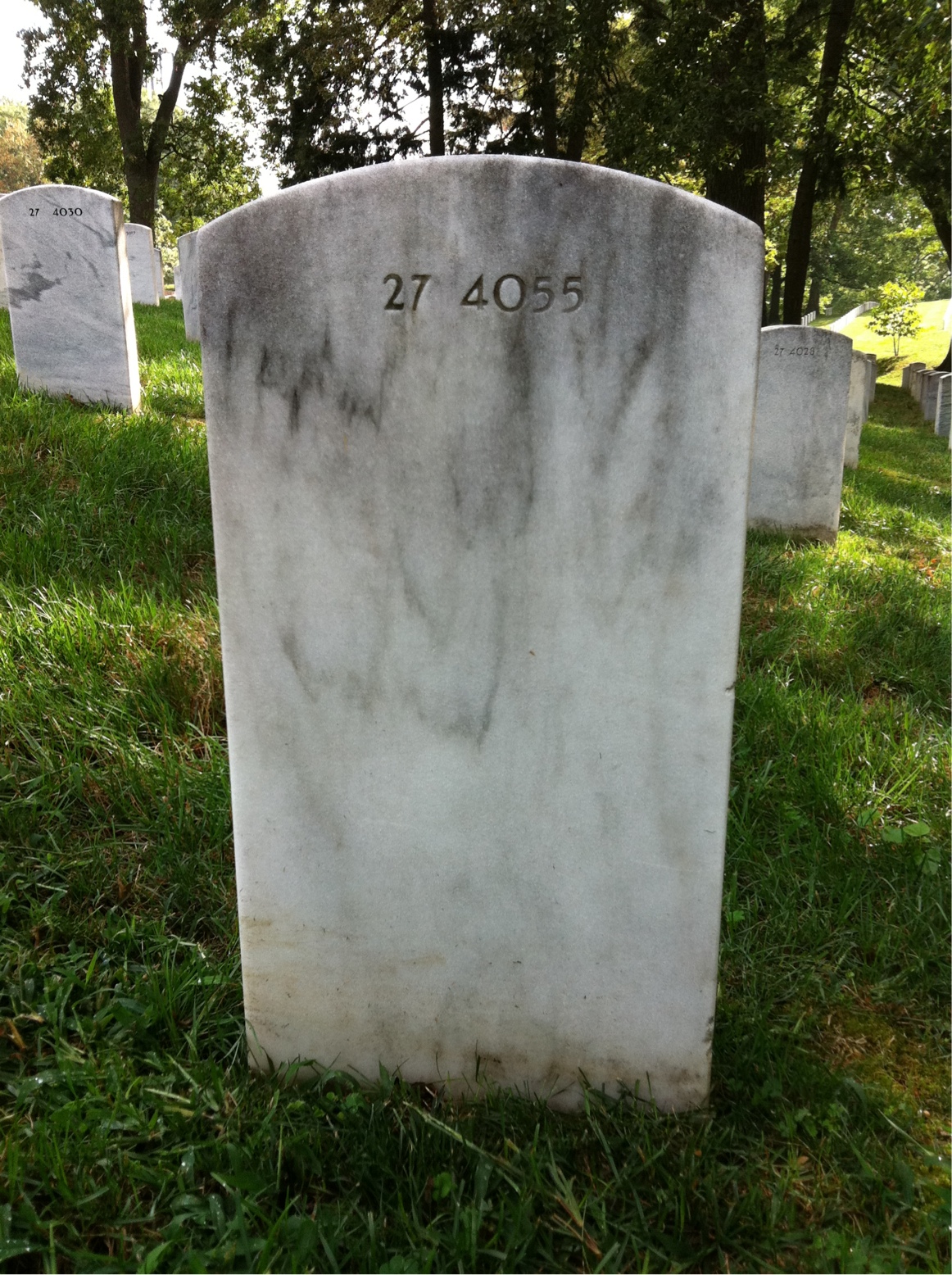 Back of headstone — Betsy Avery