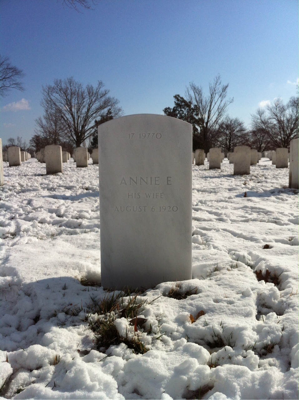 Back of headstone — Andrew Mellott