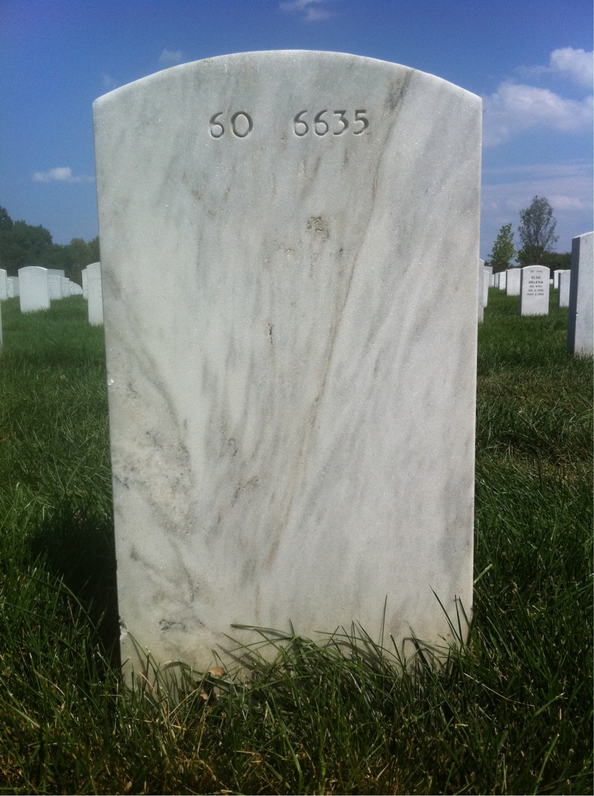 Back of headstone — Jason Baumgardner