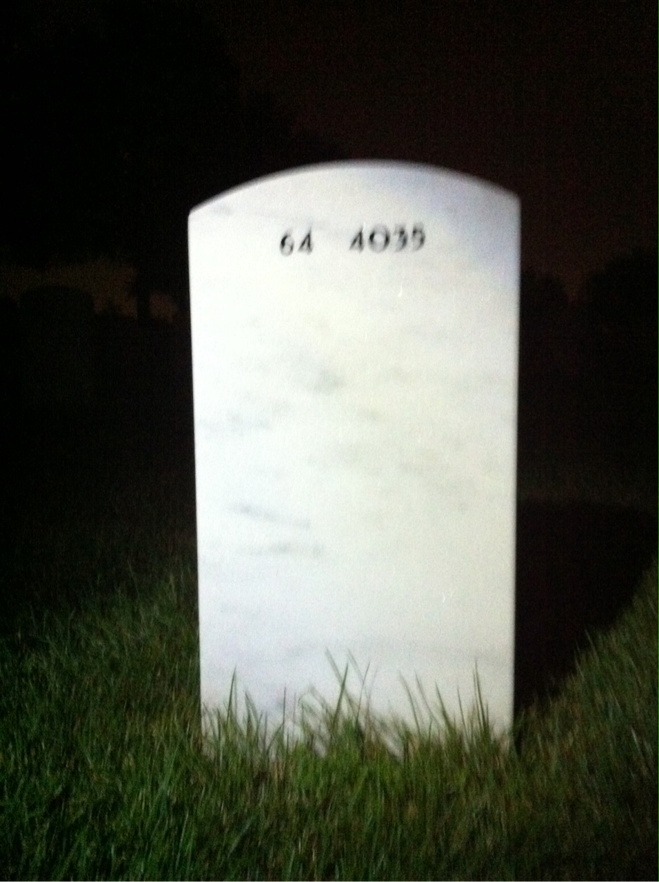 Back of headstone — Norman Dickerson