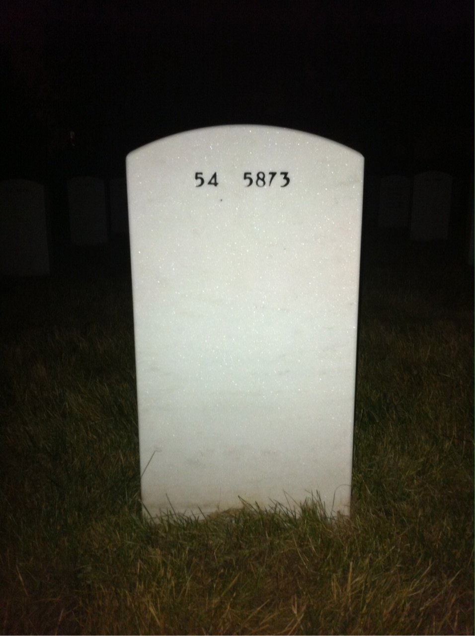 Back of headstone — Earle Enger