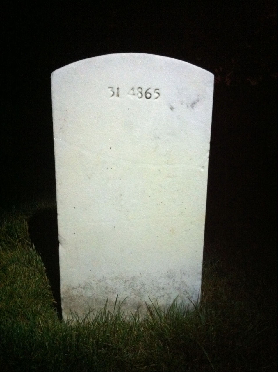 Back of headstone — Paris Mcintyre