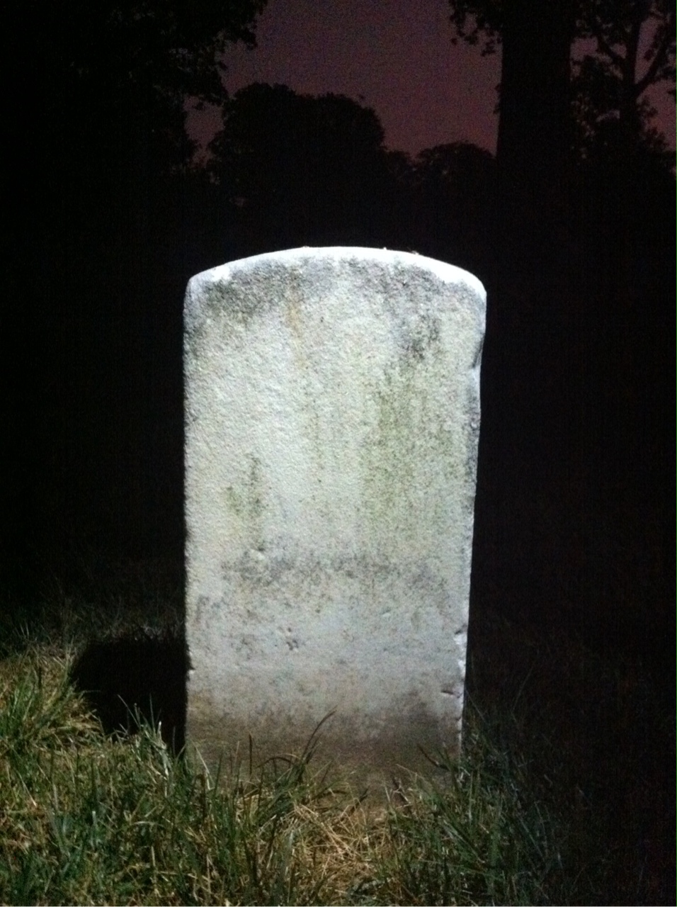Back of headstone — Luther Babcock
