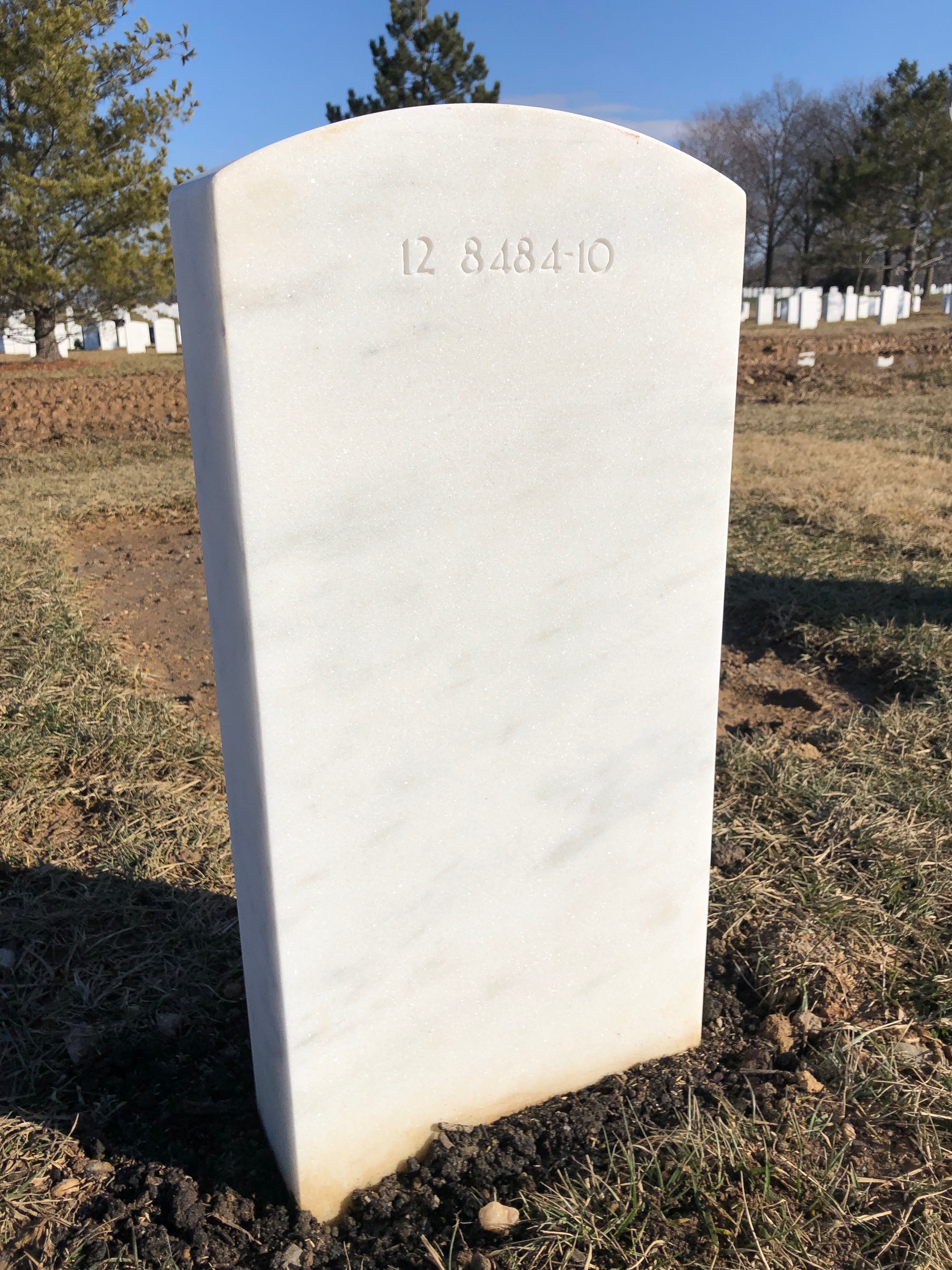 Back of headstone — Charles Armstrong