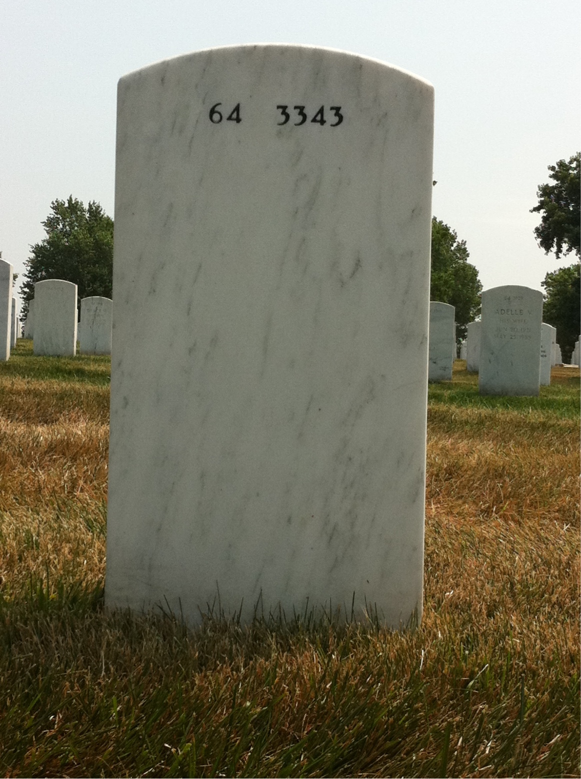 Back of headstone — Edwin Gonske