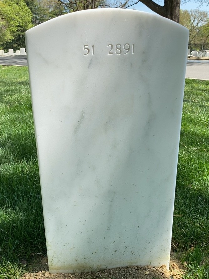 Back of headstone — Michael Collins