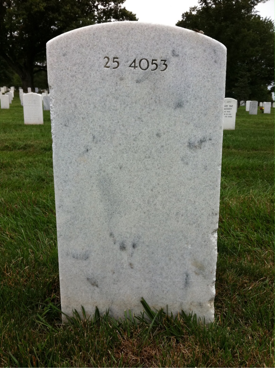 Back of headstone — Donald H Stilwell