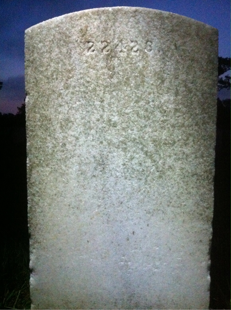 Back of headstone — Arvid Aman