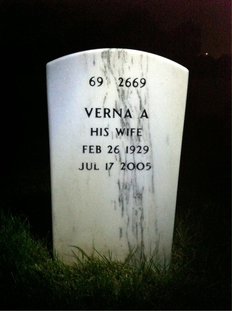 Back of headstone — Thomas Mcelhinney