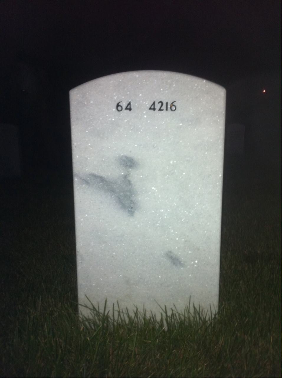 Back of headstone — Kenneth Coykendall